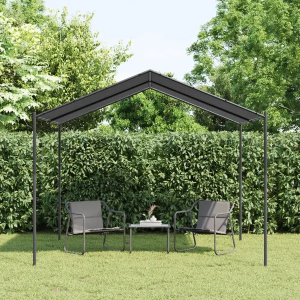 Gossi cort pavilion, antracit, 3x3 m, otel si material textil