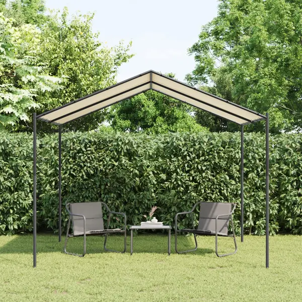 Gossi cort pavilion, bej, 3x3 m, otel si material textil