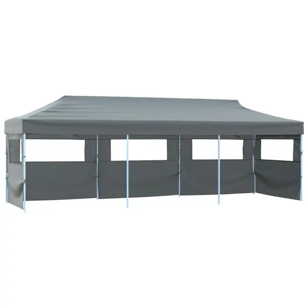 Gossi cort petrecere pliabil cu 5 pereti laterali, antracit, 3 x 9 m