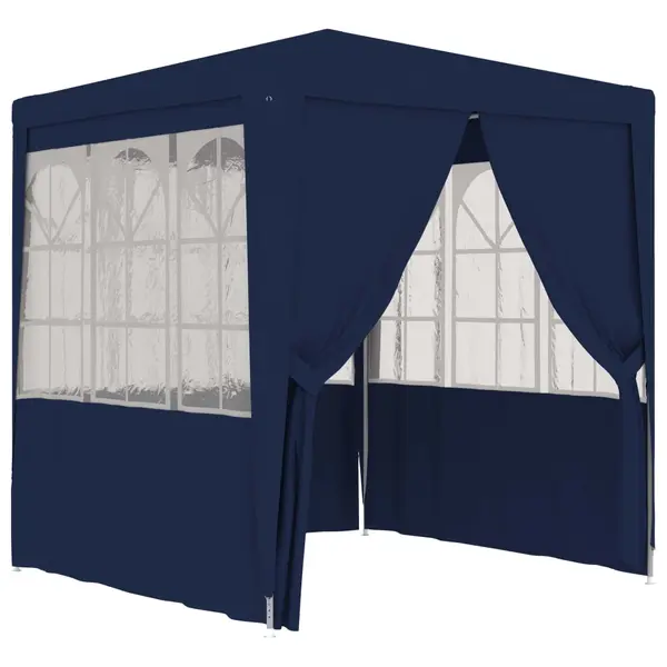 Gossi cort petrecere profesional cu pereti, albastru, 2x2 m, 90 g/m2