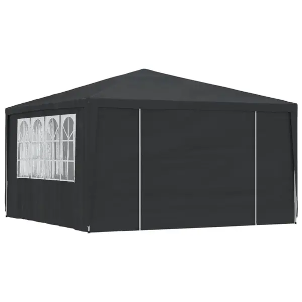 Gossi cort petrecere profesional pereti laterali antracit 4x4m 90g/m2