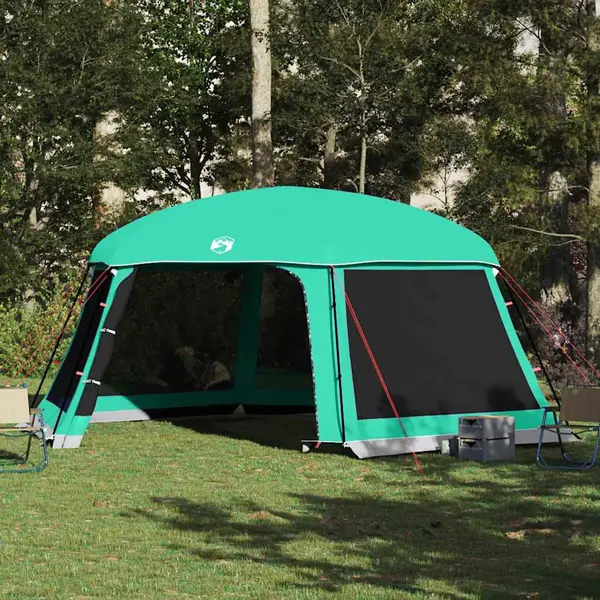 Gossi cort piscina cu pereti detasabili cu acoperis&plasa verde mare
