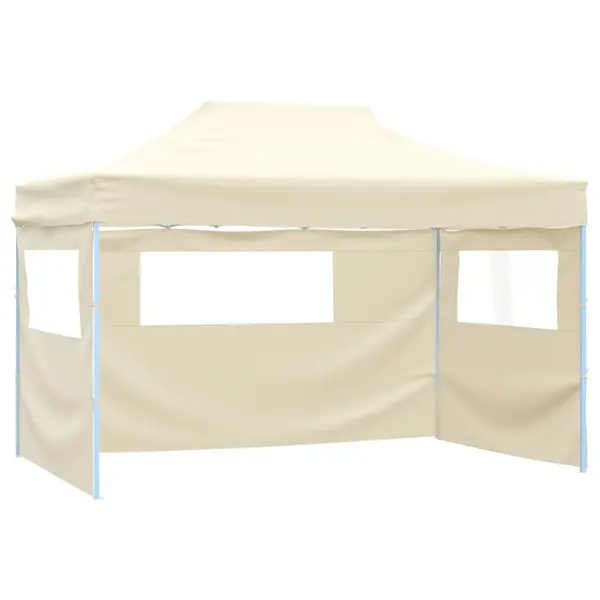 Gossi cort pliabil cu 3 pereti, 3 x 4,5 m, crem