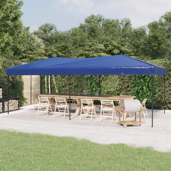 Gossi cort pliabil pentru petreceri, albastru, 3x6 m