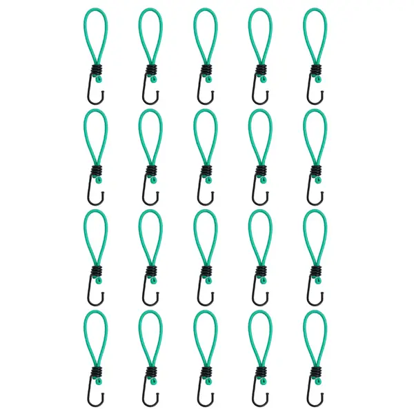 Gossi corzi elastice cu carlige, 20 buc., 15 cm