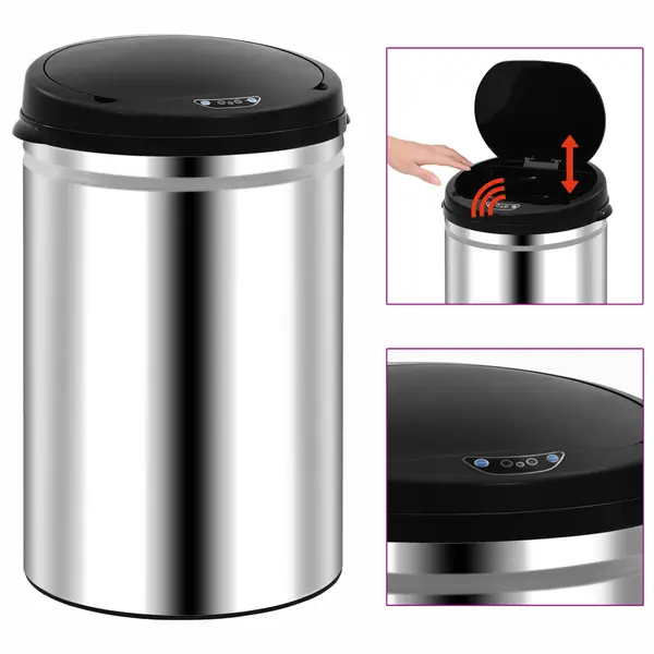 Gossi cos de gunoi automat cu senzor, 30 l, otel inoxidabil