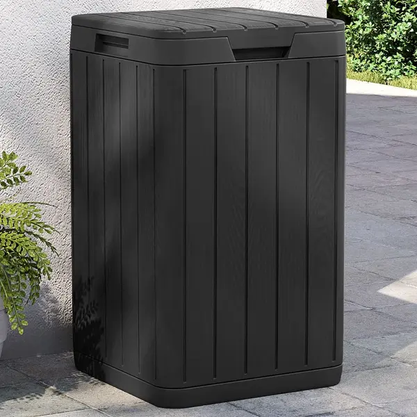 Gossi cos de gunoi pentru exterior, antracit, 38x38x65 cm, pp