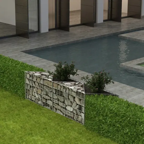Gossi cos gabion, 120 x 30 x 50 cm, otel galvanizat