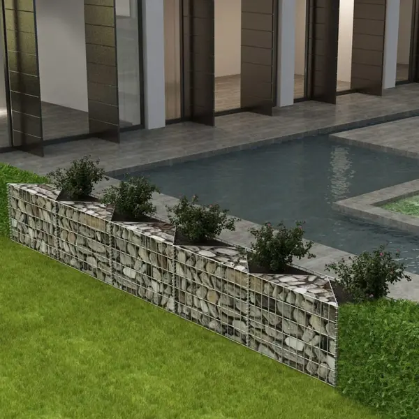 Gossi cos gabion, 300 x 30 x 50 cm, otel galvanizat