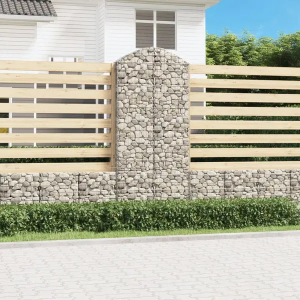 Gossi cos gabion arcuit, 100x30x220/240 cm, fier galvanizat
