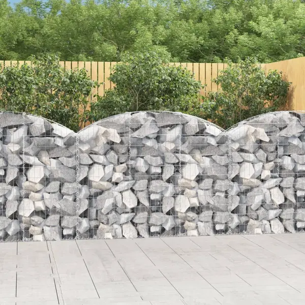 Gossi cos gabion arcuit, 150x30x100/120 cm, fier galvanizat