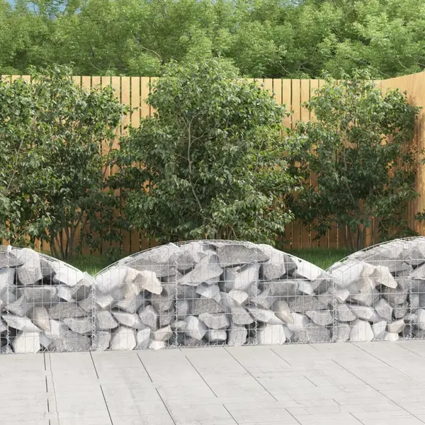 Gossi cos gabion arcuit, 150x30x40/60 cm, fier galvanizat