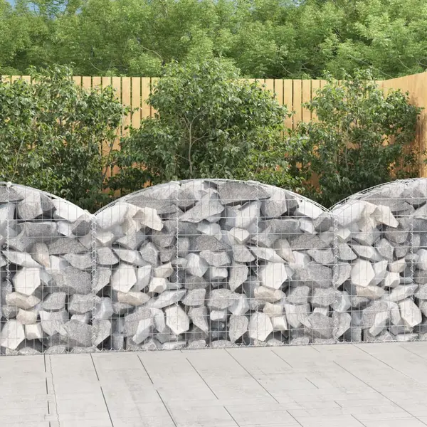 Gossi cos gabion arcuit, 150x30x80/100 cm, fier galvanizat