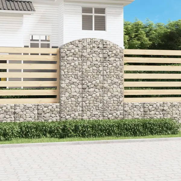Gossi cos gabion arcuit, 150x50x200/220 cm, fier galvanizat
