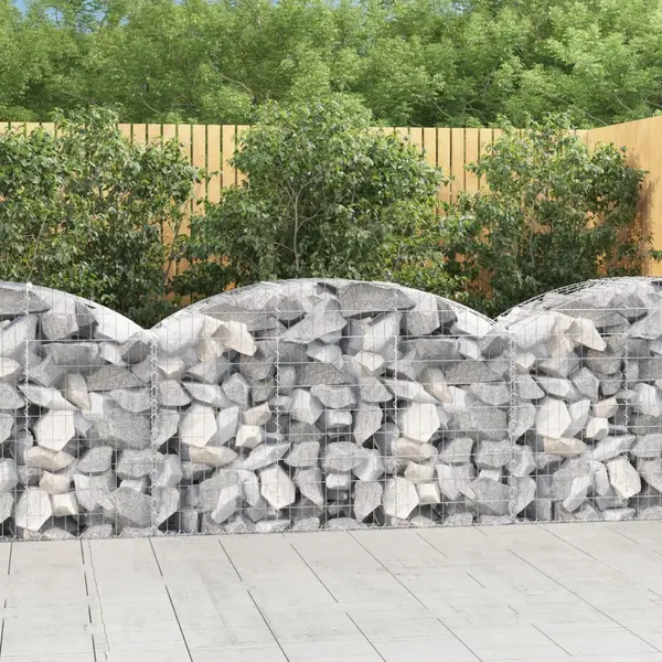 Gossi cos gabion arcuit, 150x50x80/100 cm, fier galvanizat