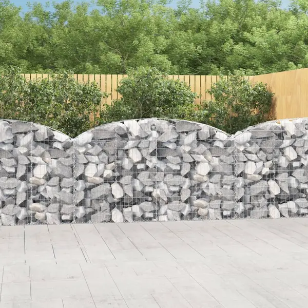Gossi cos gabion arcuit 200x30x100/120 cm fier galvanizat