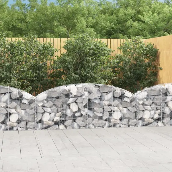 Gossi cos gabion arcuit 200x30x60/80 cm fier galvanizat