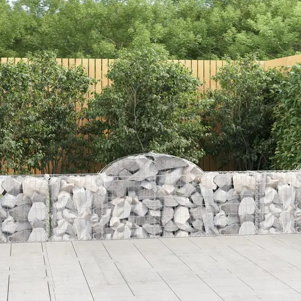 Gossi cos gabion arcuit 200x30x60/80 cm fier galvanizat