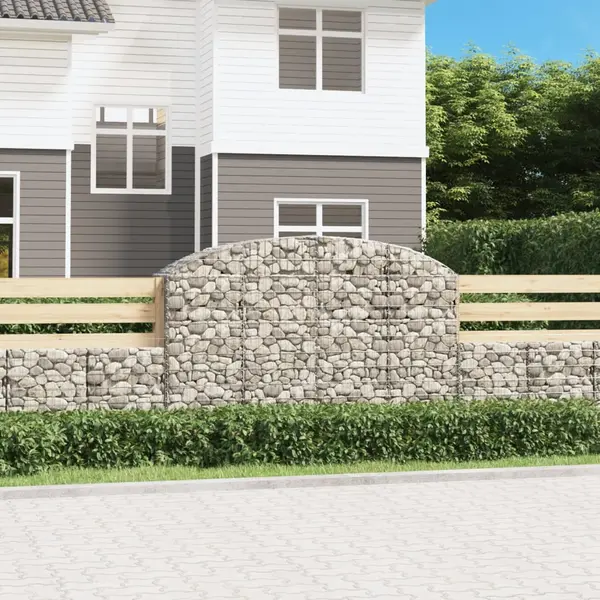 Gossi cos gabion arcuit 200x50x120/140 cm fier galvanizat