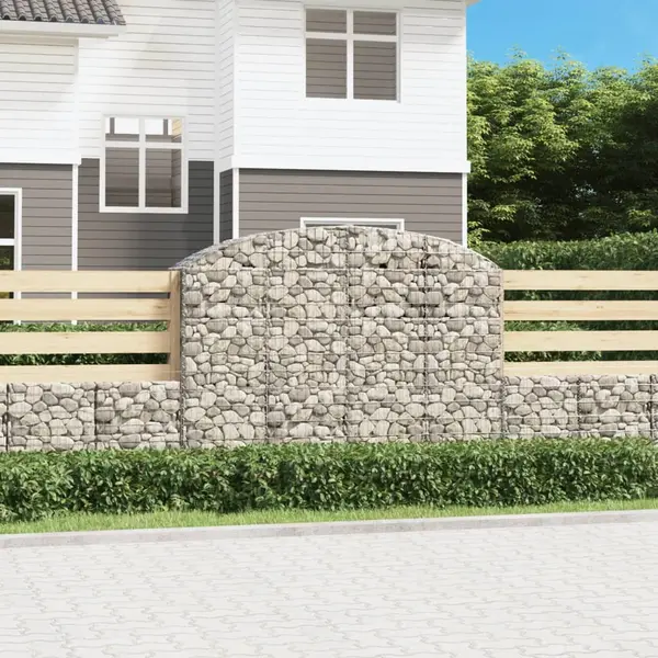 Gossi cos gabion arcuit, 200x50x140/160 cm, fier galvanizat