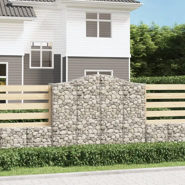 Gossi cos gabion arcuit, 200x50x160/180 cm, fier galvanizat