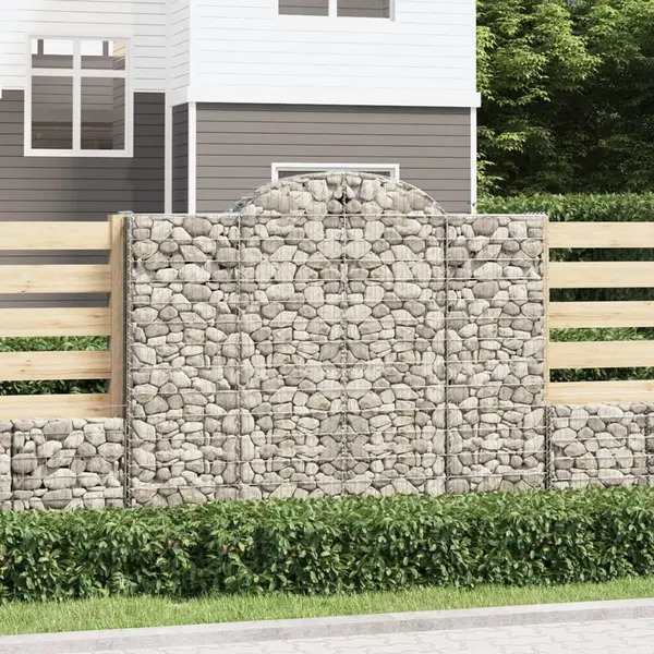 Gossi cos gabion arcuit, 200x50x160/180 cm, fier galvanizat