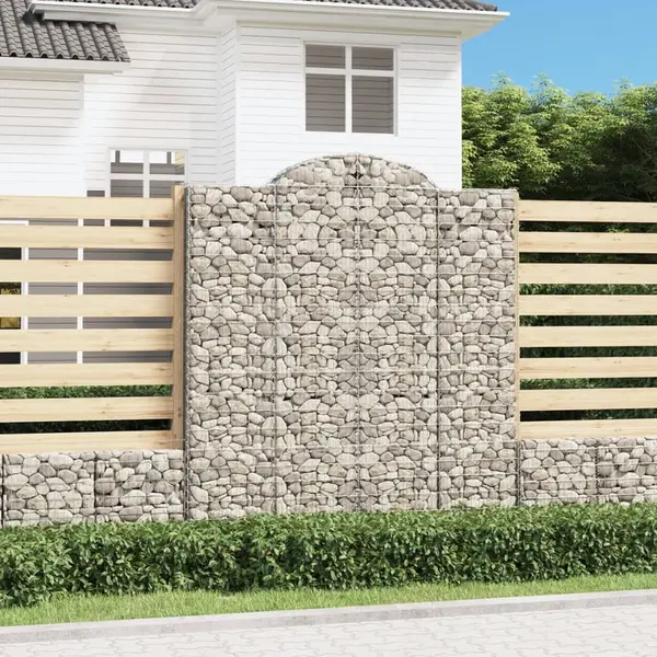 Gossi cos gabion arcuit, 200x50x220/240 cm, fier galvanizat
