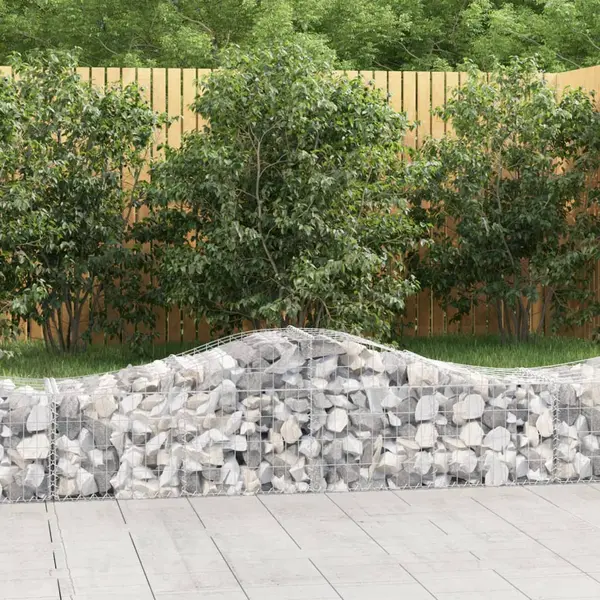 Gossi cos gabion arcuit, 200x50x40/60 cm, fier galvanizat