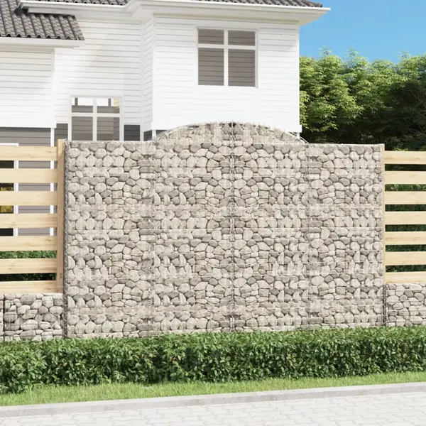 Gossi cos gabion arcuit, 300x30x200/220 cm, fier galvanizat