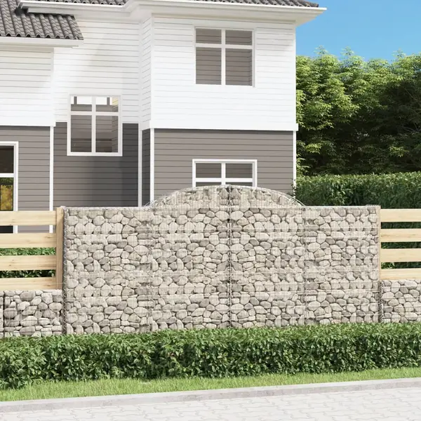 Gossi cos gabion arcuit, 300x50x140/160 cm, fier galvanizat