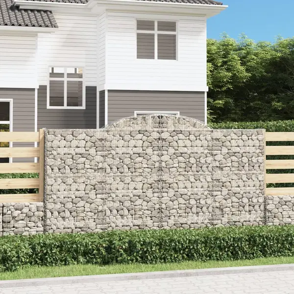 Gossi cos gabion arcuit, 300x50x160/180 cm, fier galvanizat