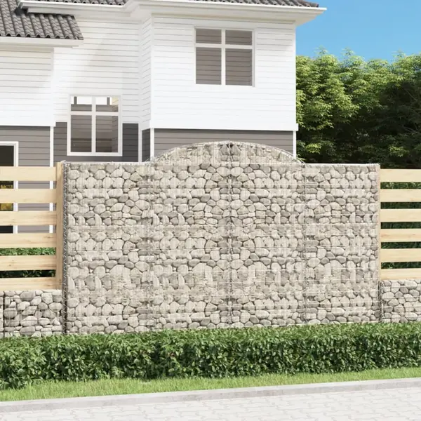 Gossi cos gabion arcuit, 300x50x180/200 cm, fier galvanizat