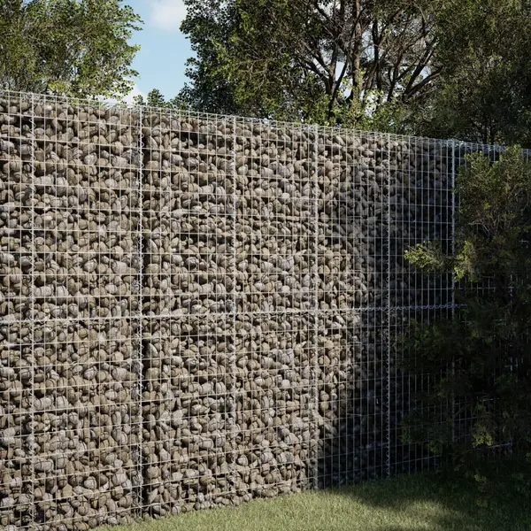 Gossi cos gabion cu capac, 100x100x200 cm, fier galvanizat