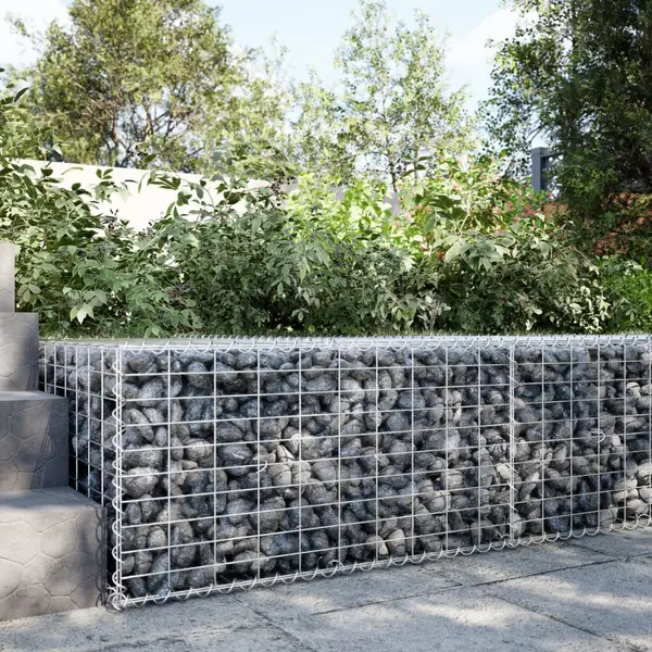 Gossi cos gabion cu capac, 100x100x50 cm, fier galvanizat