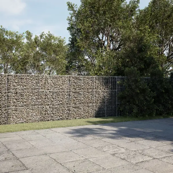 Gossi cos gabion cu capac, 1200x100x150 cm, fier galvanizat