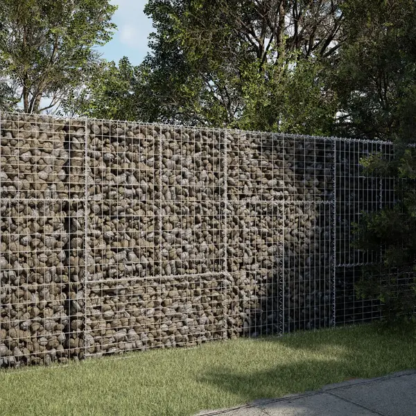 Gossi cos gabion cu capac, 200x50x150 cm, fier galvanizat