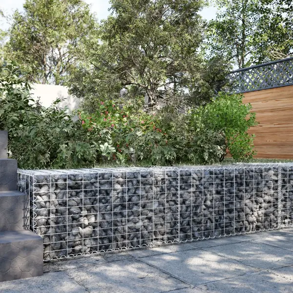 Gossi cos gabion cu capac, 200x50x50 cm, fier galvanizat