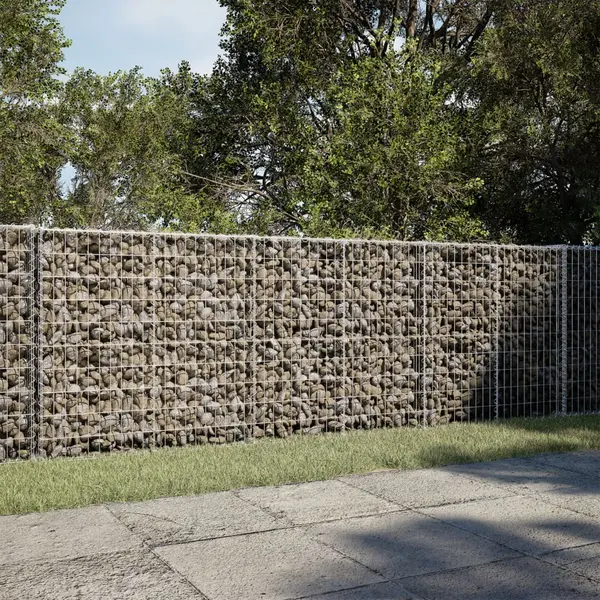 Gossi cos gabion cu capac, 350x100x100 cm, fier galvanizat