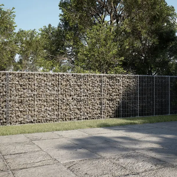Gossi cos gabion cu capac, 700x100x100 cm, fier galvanizat