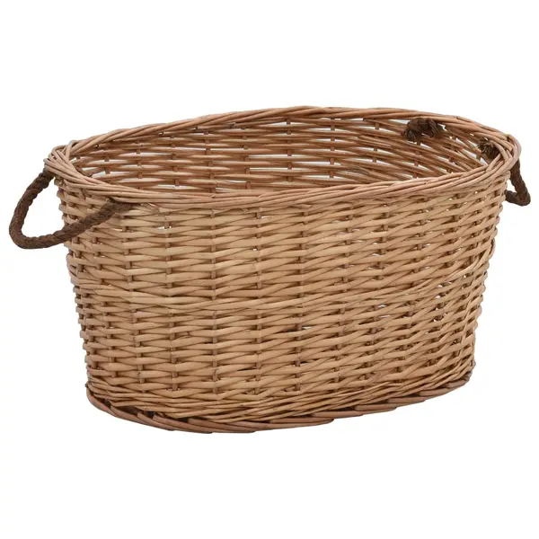 Gossi cos lemne foc manere de transport natural 58x42x29 cm salcie