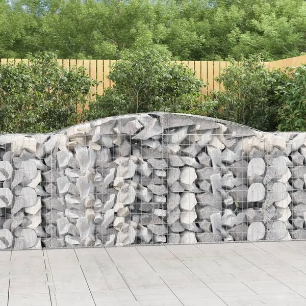 Gossi cosuri gabion arcuite 10 buc, 400x50x100/120 cm fier galvanizat