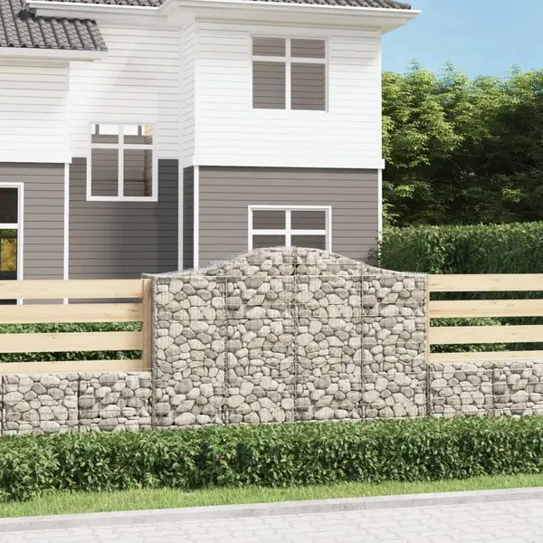 Gossi cosuri gabion arcuite 11 buc, 200x50x140/160cm, fier galvanizat
