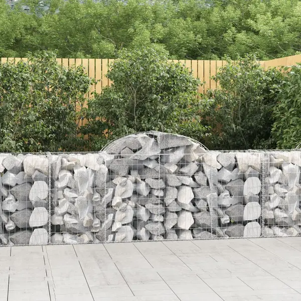 Gossi cosuri gabion arcuite 11 buc, 200x50x80/100 cm, fier galvanizat