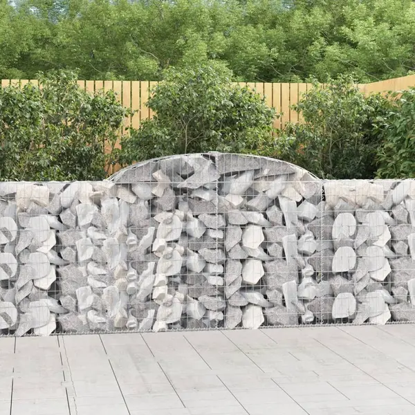 Gossi cosuri gabion arcuite 12 buc, 300x30x100/120 cm fier galvanizat