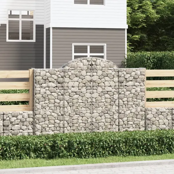 Gossi cosuri gabion arcuite 13 buc, 200x50x140/160cm, fier galvanizat