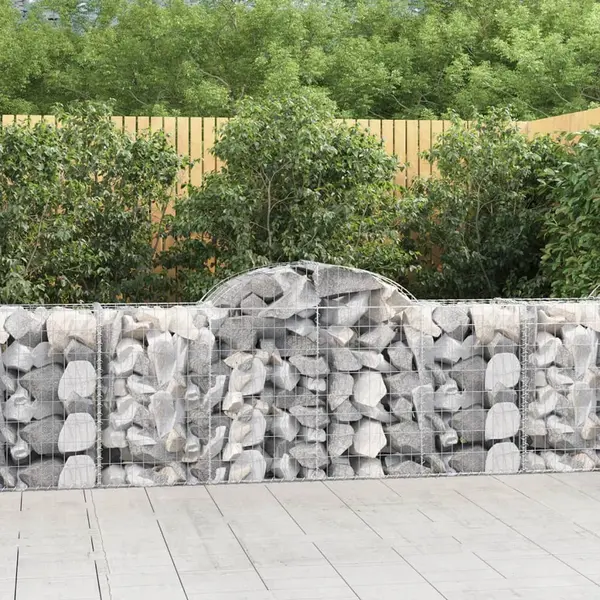 Gossi cosuri gabion arcuite 14 buc, 200x50x80/100 cm, fier galvanizat