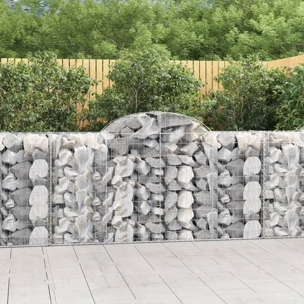 Gossi cosuri gabion arcuite 15 buc, 200x50x100/120cm, fier galvanizat