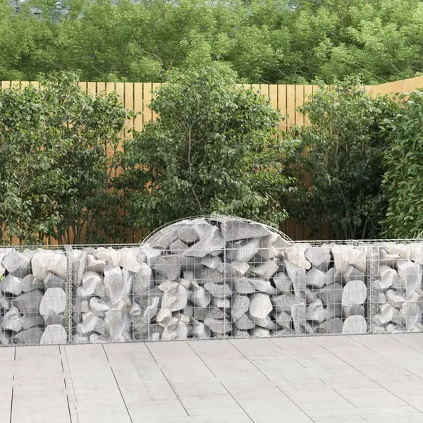 Gossi cosuri gabion arcuite 15 buc, 200x50x60/80 cm, fier galvanizat