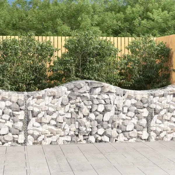 Gossi cosuri gabion arcuite 15 buc, 200x50x80/100 cm, fier galvanizat