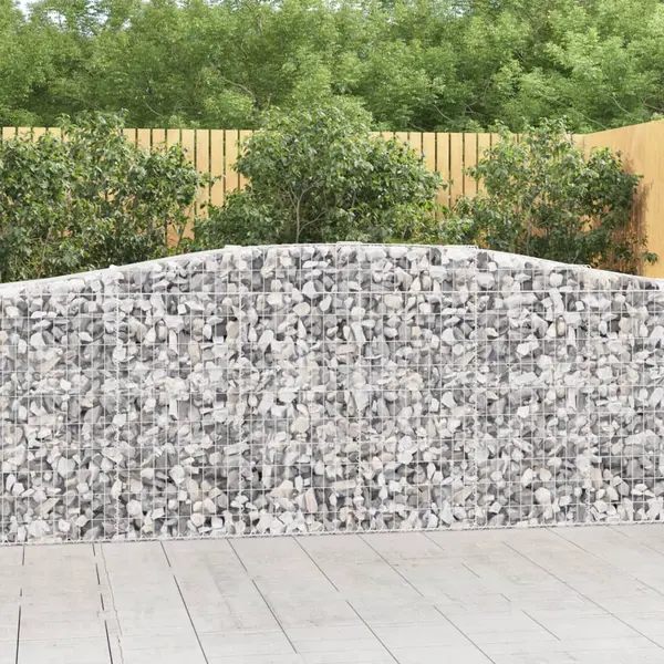 Gossi cosuri gabion arcuite 15 buc, 400x50x100/120 cm fier galvanizat